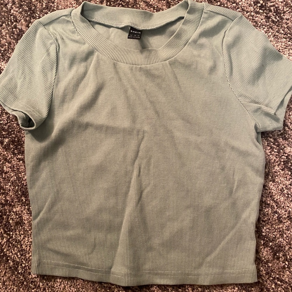Sage green crop top